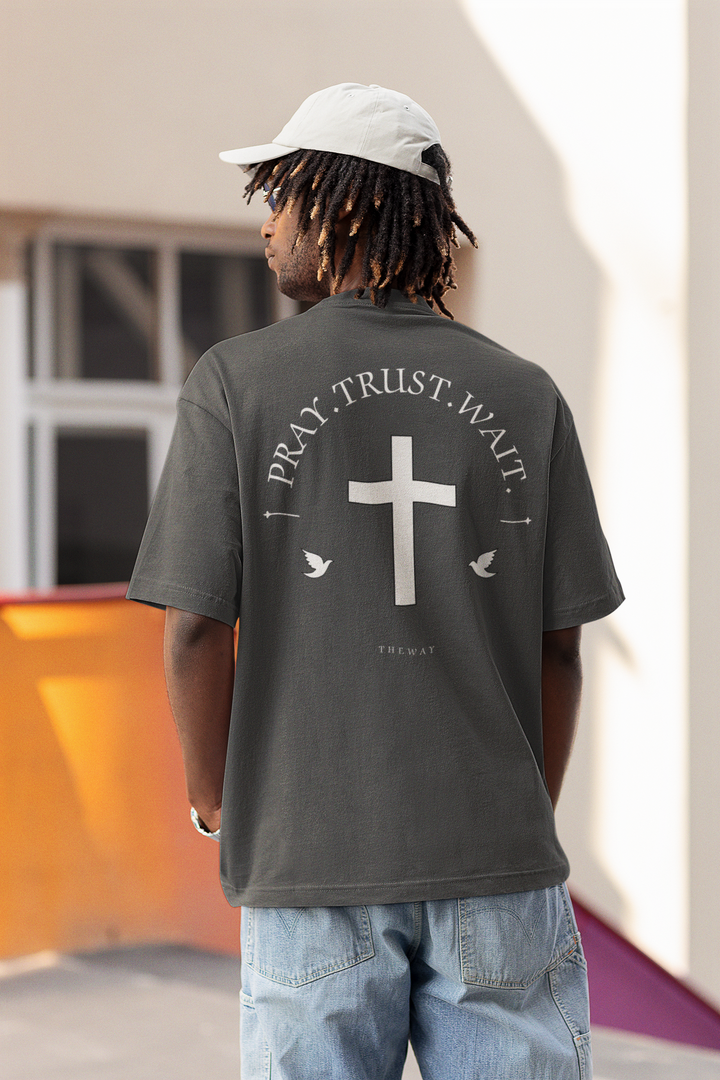 Pray. Trust. Wait. Heavyweight Unisex T-Shirt